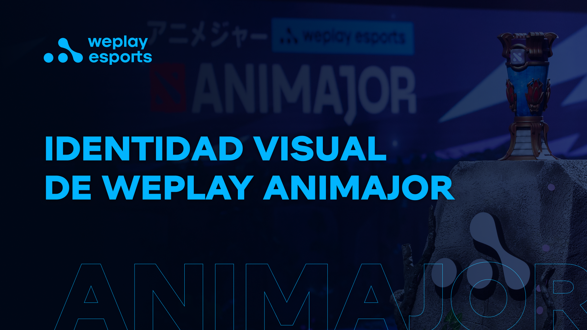 Uno de los visuales clave de WePlay AniMajor. Imagen: WePlay Holding