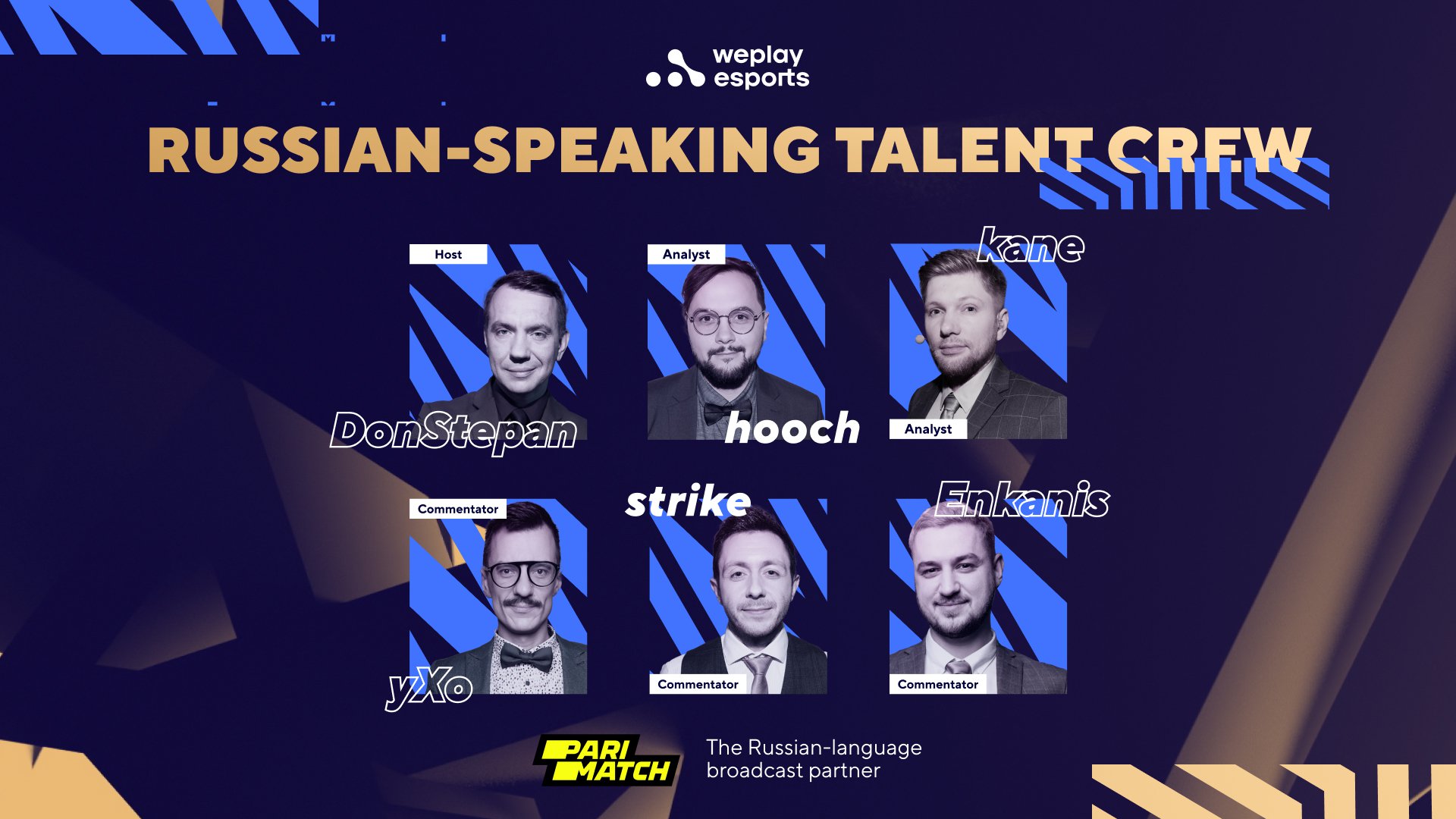Russian-speaking talent crew of BLAST Premier: World Final 2021. Image: WePlay Holding