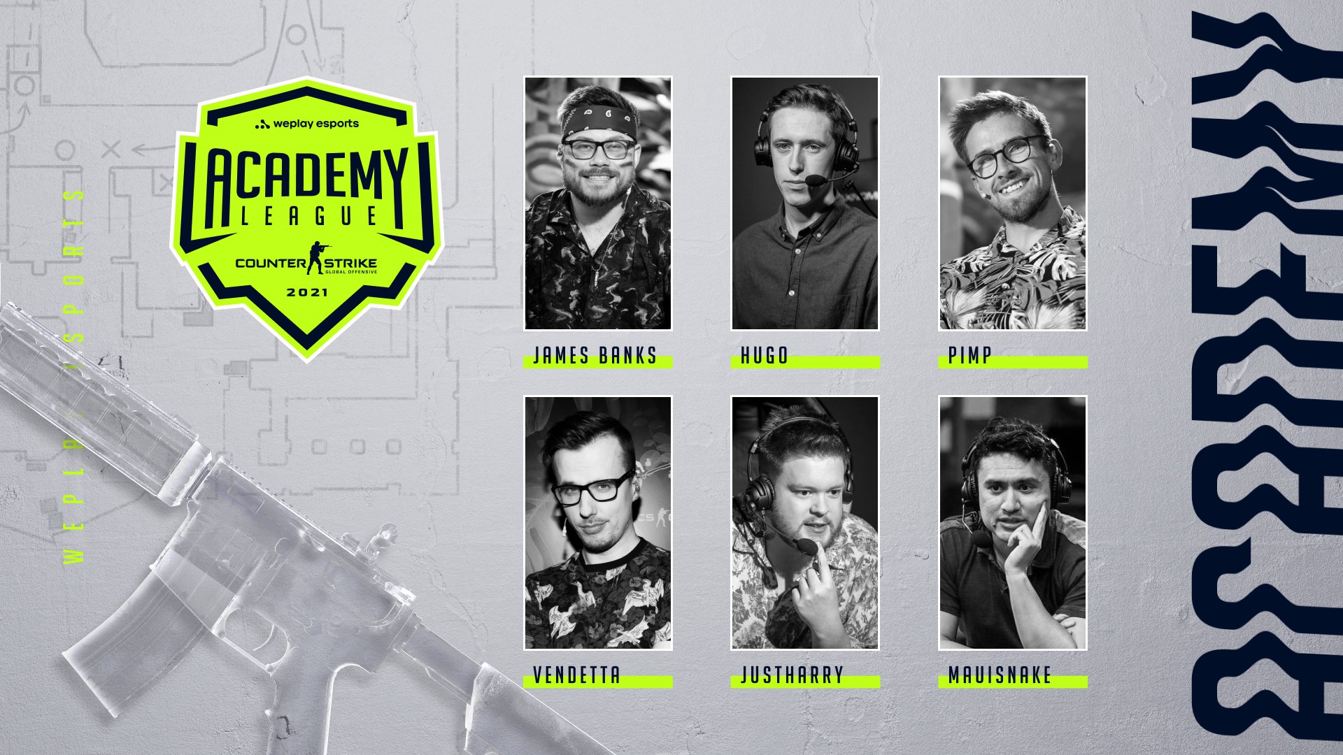 Os nossos apresentadores da WePlay Academy League Season 1. Foto: WePlay Holding