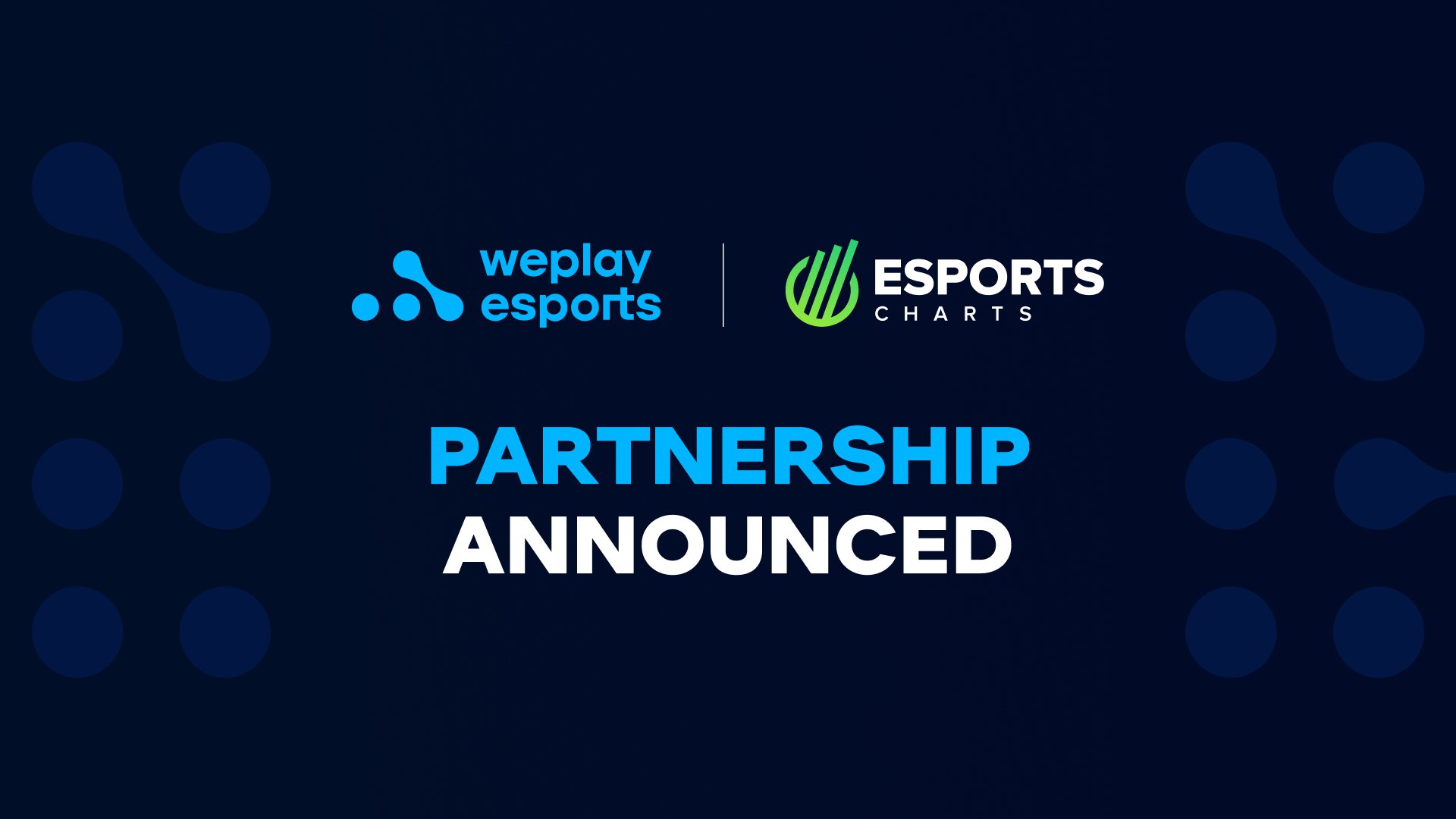 WePlay Holding and Esports Charts: official partnership announced. Visual: WePlay Holding