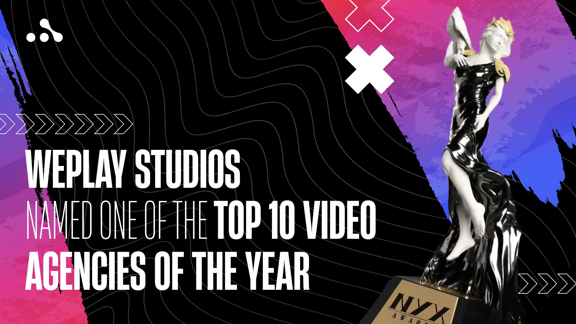 WePlay Studios named one of the top 10 Video Agencies of the Year. Visual: WePlay Holding