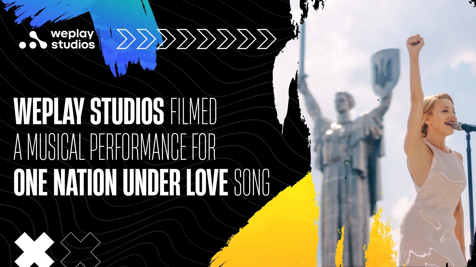 WePlay Studios filmed a musical performance for Diane Warren and Tina Karol's song, One Nation Under Love. Visual: WePlay Holding