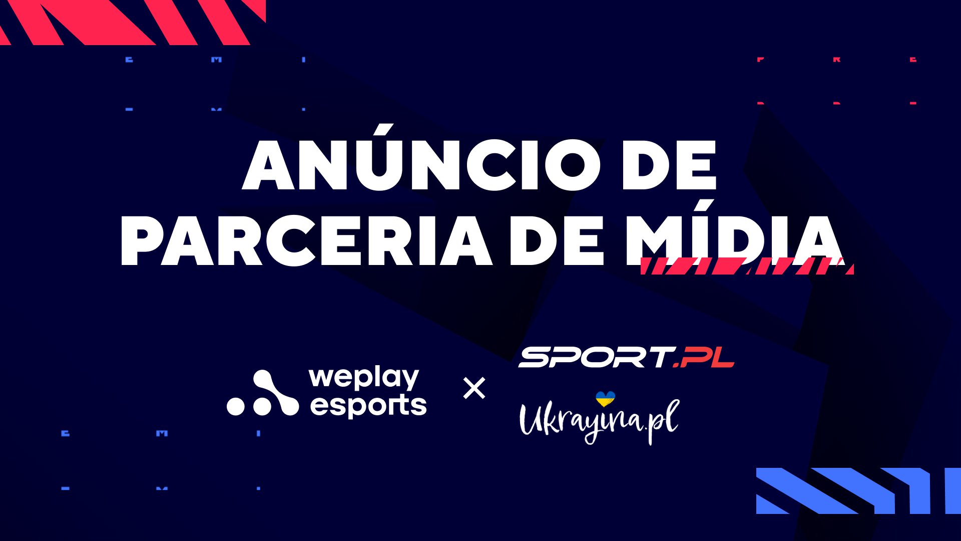 Sport.pl and Ukrayina.pl tornam-se parceiros de mídia de transmissão em ucraniano da WePlay Esports. Imagem: WePlay Holding