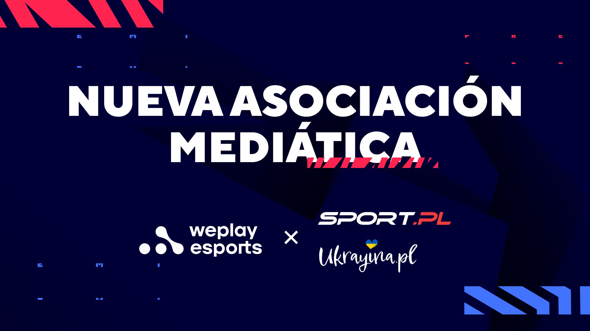 Sport.pl y Ukrayina.pl se convierten en socios mediáticos de la transmisión de WePlay Esports en ucraniano. Imagen: WePlay Holding
