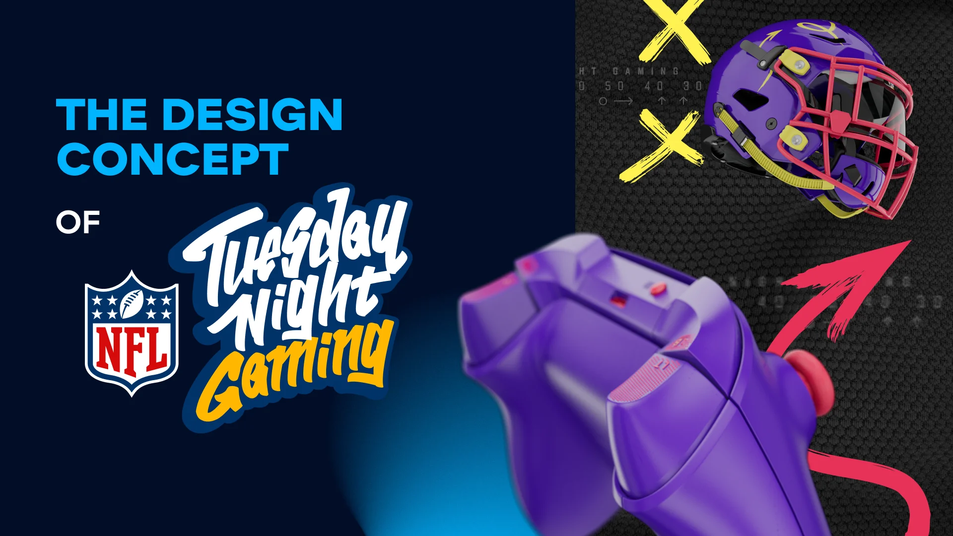 The design concept of NFL Tuesday Night Gaming. Visual: WePlay Holding