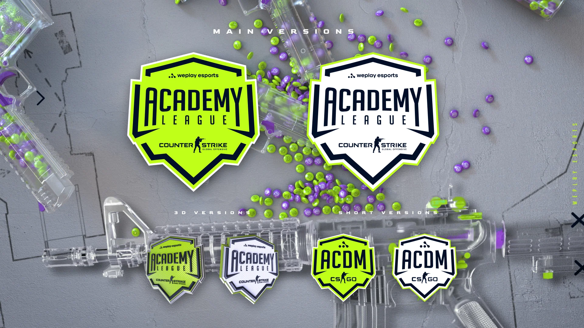 The WePlay Academy League design samples. Visual: WePlay Studios
