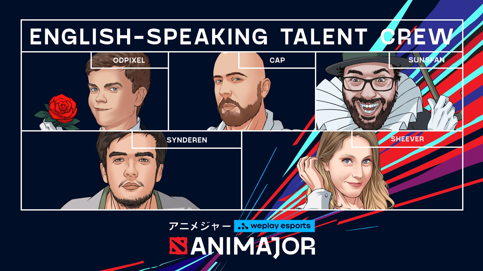 WePlay AniMajor English-speaking talent crew is announced. Image: WePlay Holding