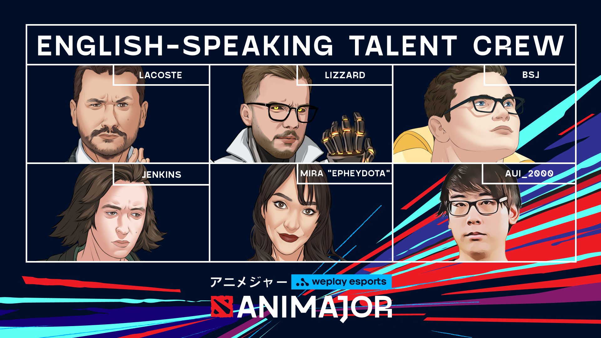 WePlay AniMajor English-speaking talent crew is announced. Image: WePlay Holding