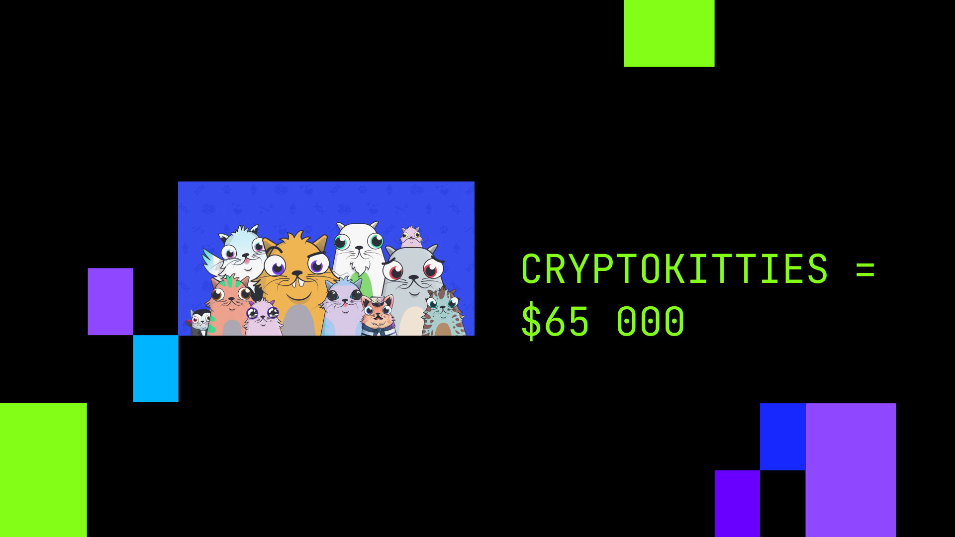 CryptoKitties = $65 000